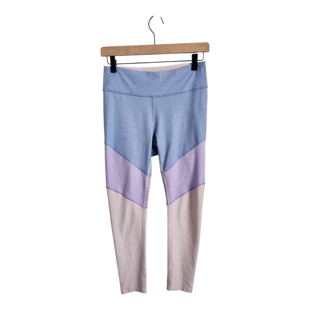 Outdoor Voices Colorblock Leggings - Blue, Purple, Tan Size Medium